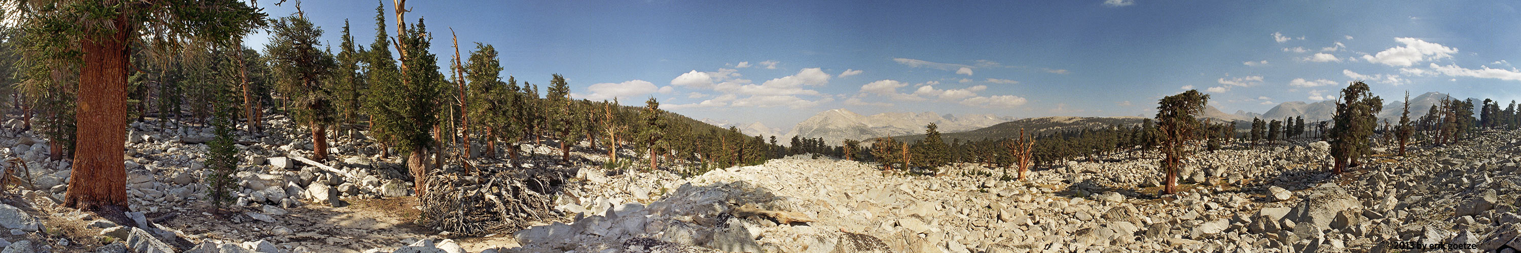 This 360 panorama is from the PCT north of Mt. Whitney